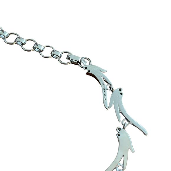 Kendra Scott CLEO Rhodium Collar Choker Necklace with Pave Crystal CZ NWOT - Picture 8 of 9